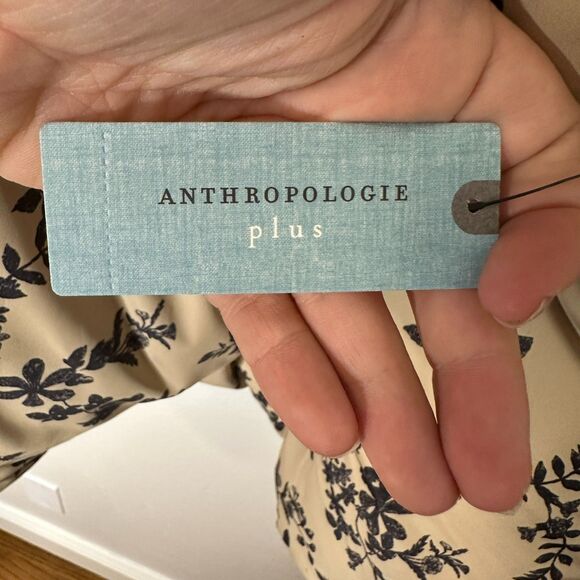 Anthropologie Peter Pan Collar Printed Puffer Coat Size 3X Plus Floral - Picture 7 of 8